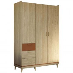 Three-Leaf Wardrobe Andi 163081569 144x57x215cm Natural