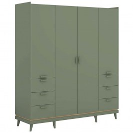 Four-Leaf Wardrobe Andi 163081669 190x57x215cm Green GREEN