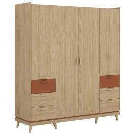 Four-Leaf Wardrobe Andi 163081679 190x57x215cm Natural NATURAL
