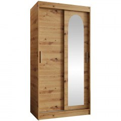 Ντουλάπα Δίφυλλη Συρόμενη Selfie 162893139 100x62x200cm Natural