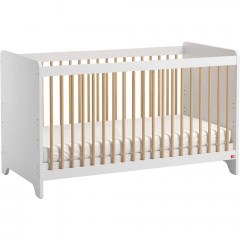 Κρεβάτι Βρεφικό Leaf Mini 161438919 124,5x60x97cm Natural-White