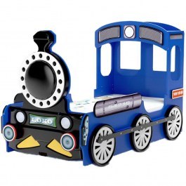 Κρεβάτι Παιδικό Με Στρώμα Lokomotive 162602169 205x120x130cm Blue BLUE