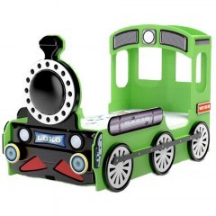 Κρεβάτι Παιδικό Με Στρώμα Lokomotive 162602159 205x120x130cm Green