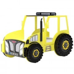Κρεβάτι Παιδικό Με Στρώμα Tractor 162597469 204x111x145cm Yellow