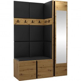 Entrance Furniture Orion 163062799 124x44x168cm Natural-Black NATURAL-BLACK