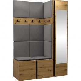 Entrance Furniture Orion 163062809 124x44x168cm Natural-Grey NATURAL-GREY