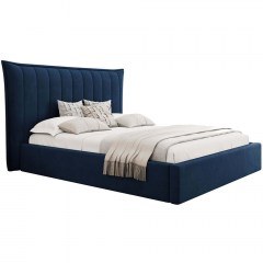 Bed With Storage Space Lilkus (For Mattress 160x200cm) 162806809 210x224x122cm Dark Blue