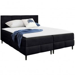 Bed With Mattress & Storage Space Box Best II (For Mattress 160x200cm) 162916789 162x206x88cm Black BLACK