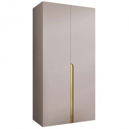 Ντουλάπα Δίφυλλη Mila I 163087669 100x52x202cm Beige-Gold BEIGE