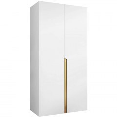 Ντουλάπα Δίφυλλη Mila I 163087649 100x52x202cm White-Gold