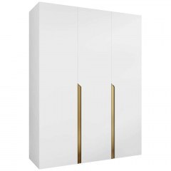 Ντουλάπα Τρίφυλλη Mila I 163087729 150x52x202cm White-Gold
