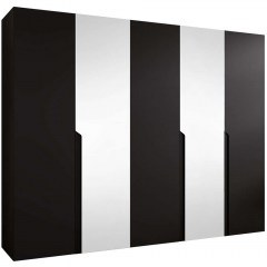Ντουλάπα Πεντάφυλλη Με Καθρέπτη Mila I 163088119 250x52x202cm Black