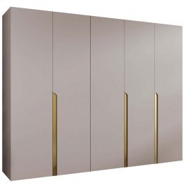 Ντουλάπα Πεντάφυλλη Mila I 163088209 250x52x202cm Beige-Gold BEIGE