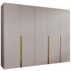 Ντουλάπα Πεντάφυλλη Mila I 163088209 250x52x202cm Beige-Gold
