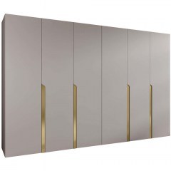 Six-Leaf Wardrobe Mila I 163088359 300x52x202cm Beige-Gold