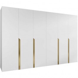 Six-Leaf Wardrobe Mila I 163088319 300x52x202cm White-Gold WHITE