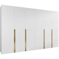 Six-Leaf Wardrobe Mila I 163088319 300x52x202cm White-Gold
