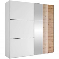 Ντουλάπα Συρόμενη Sintra 162916509 203x65x215cm White-Natural