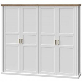 Ντουλάπα Τετράφυλλη Tahoma 162261399 236x59x227cm White WHITE