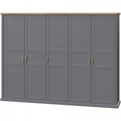 Ντουλάπα Πεντάφυλλη Tahoma 162052389 291x59x227cm Anthracite