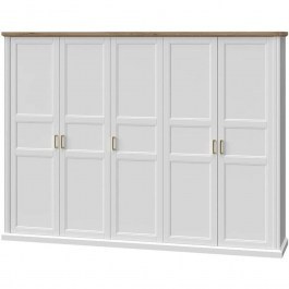 Five-Leaf Wardrobe Tahoma 162261409 291x59x227cm White WHITE