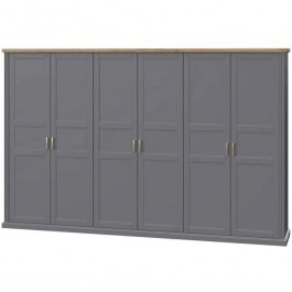 Six-Leaf Wardrobe Tahoma 162052489 346x59x227cm Anthracite ANTHRACITE