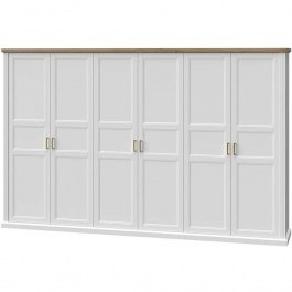 Six-Leaf Wardrobe Tahoma 162261419 346x59x227cm White WHITE