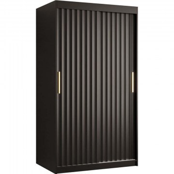 Ντουλάπα Δίφυλλη Συρόμενη Riflo Wave 162575789 100x62x200cm Black