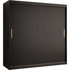 Ντουλάπα Δίφυλλη Συρόμενη Riflo Slim 162575519 180x62x200cm Black