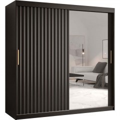 Ντουλάπα Δίφυλλη Συρόμενη Riflo Wave 162577699 180x62x200cm Black