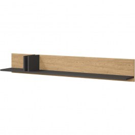 Wall Shelf Alsy Reg 162913679 150x22x22cm Anthracite-Natural ANTHRACITE-NATURAL