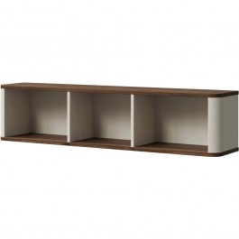 Wall Shelf Marly Reg 162910299 130x25x30cm Off White-Brown WHITE-BROWN
