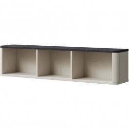 Wall Shelf Marly Reg 162910309 130x25x30cm Off White-Black WHITE-BLACK