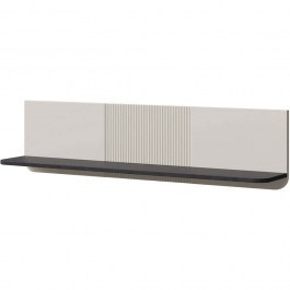 Wall Shelf Marly Reg 162910279 120x22x30cm Off White-Black WHITE-BLACK