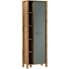 Βιβλιοθήκη Indygo 162817589 66x37x199cm Oak-Olive OAK-OLIVE