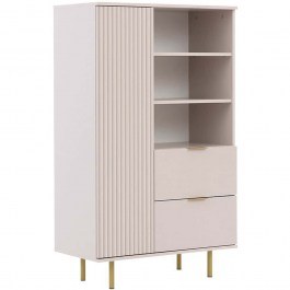 Βιβλιοθήκη Nubia Mini 162740219 80x41x140cm Beige-Gold BEIGE