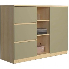 Συρταριέρα Raton 163119769 120x42x93cm Natural-Mint NATURAL-MINT