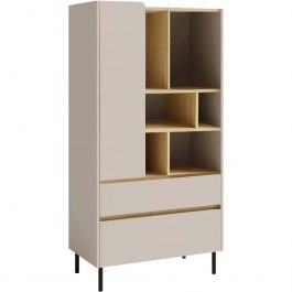Bookcase Lucas 163080779 80x40x165cm Natural-Cashmere CASHMERE