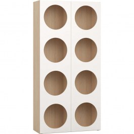 Bookcase Reli HF 162794189 100,7x35,1x202,5cm White-Natural WHITE-NATURAL