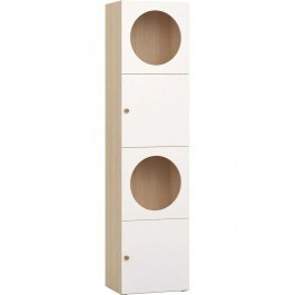 Bookcase Reli Mini H 162794649 50,4x35,1x202,5cm White-Natural WHITE-NATURAL