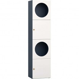 Bookcase Reli Mini H 162794659 50,4x35,1x202,5cm White-Blue WHITE-BLUE