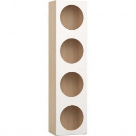 Bookcase Reli Mini HF 162794959 50,4x35,1x202,5cm White-Natural WHITE-NATURAL