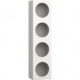 Bookcase Reli Mini HF 162794979 50,4x35,1x202,5cm White-Grey WHITE-GREY