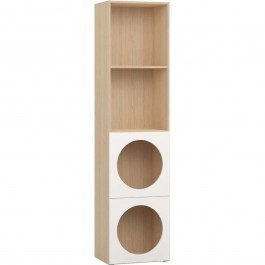 Bookcase Reli Mini HO 162794909 50,4x35,1x202,5cm White-Natural WHITE-NATURAL