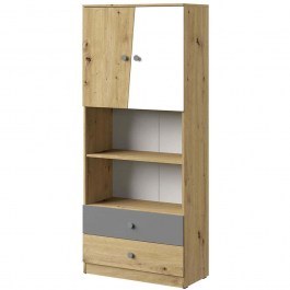 Βιβλιοθήκη Nero 162293429 80x40x191cm Natural-Multi MULTI