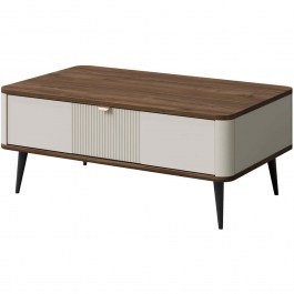 Coffee Table Marly Reg 162908679 100x60x42cm Off White-Brown WHITE-BROWN