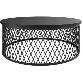 Coffee Table Meolte 162797339 D75x30cm Black BLACK