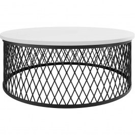 Coffee Table Meolte 162797349 D75x30cm White-Black WHITE-BLACK