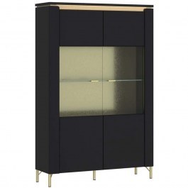 Showcase Eclat 162801199 110,4x40x169,2cm Black BLACK