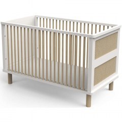 Κρεβάτι Βρεφικό Hona (Για Στρώμα 70x140cm) 162695239 148,4x77,6x79,4cm Oak-White